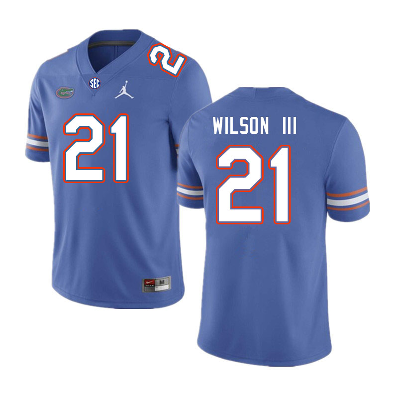 Men #21 Eugene Wilson III Florida Gators College Football Jerseys Stitched Sale-Royal